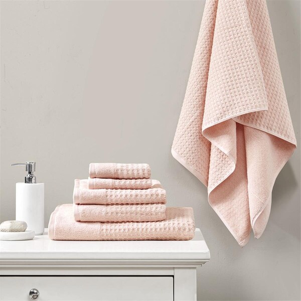 Madison Park Pink 100 Percent Cotton Towel Set, 6 Piece MP73-6220 - main